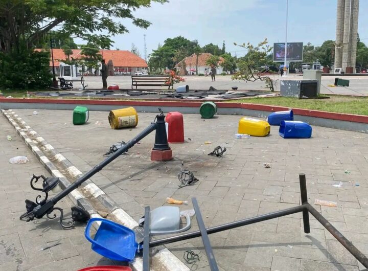 Kondisi Alun-alun Indramayu pasca Demo