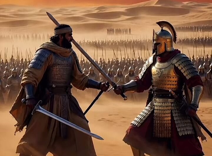 Ilustrasi Duel Khalid bin Al-Walid dengan Hormuz