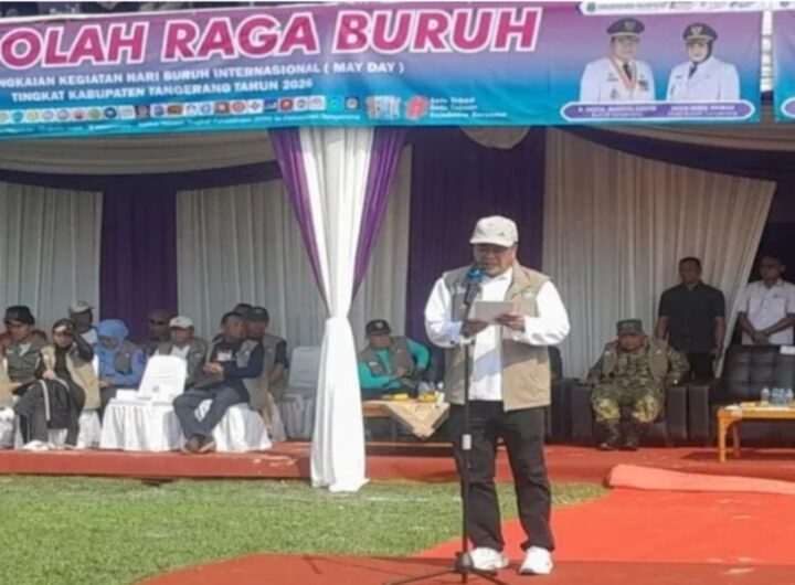 Rudi Lesmana, Kadisnaker Kab.Tangerang saat pembukaan POB 2026 (foto: ist)