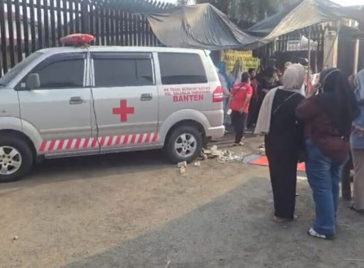 Aksi Demo warga di depan Gerbang PT PEMI Balaraja (foto ist)